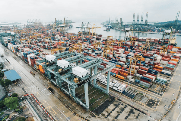 Containers on Ship
